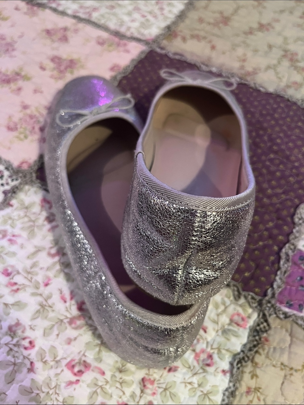 Metallic silver flats - Picture 2 of 3